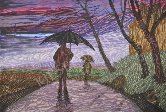 Eladó Nagy Károly - Esős nap festménye